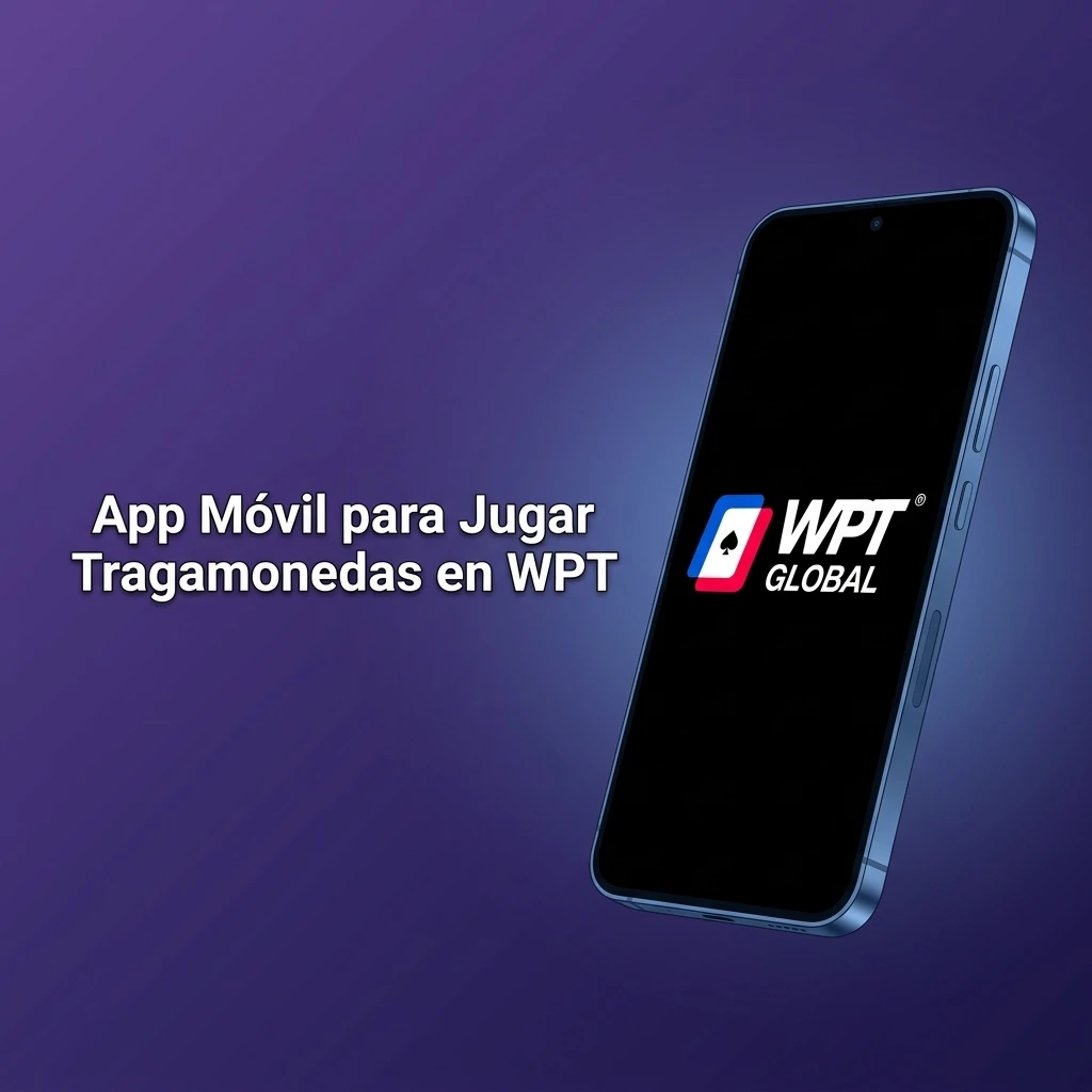 App móvil WPT para jugar tragamonedas en iOS y Android con interfaz táctil optimizada y acceso fácil