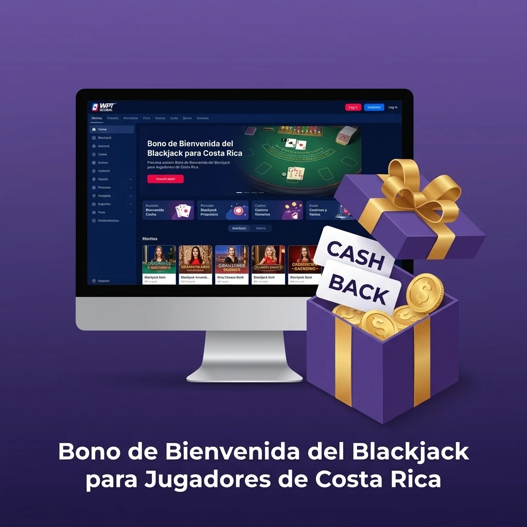 Bono de bienvenida 100% hasta $1,200 en WPT Global para jugadores de Blackjack en Costa Rica
