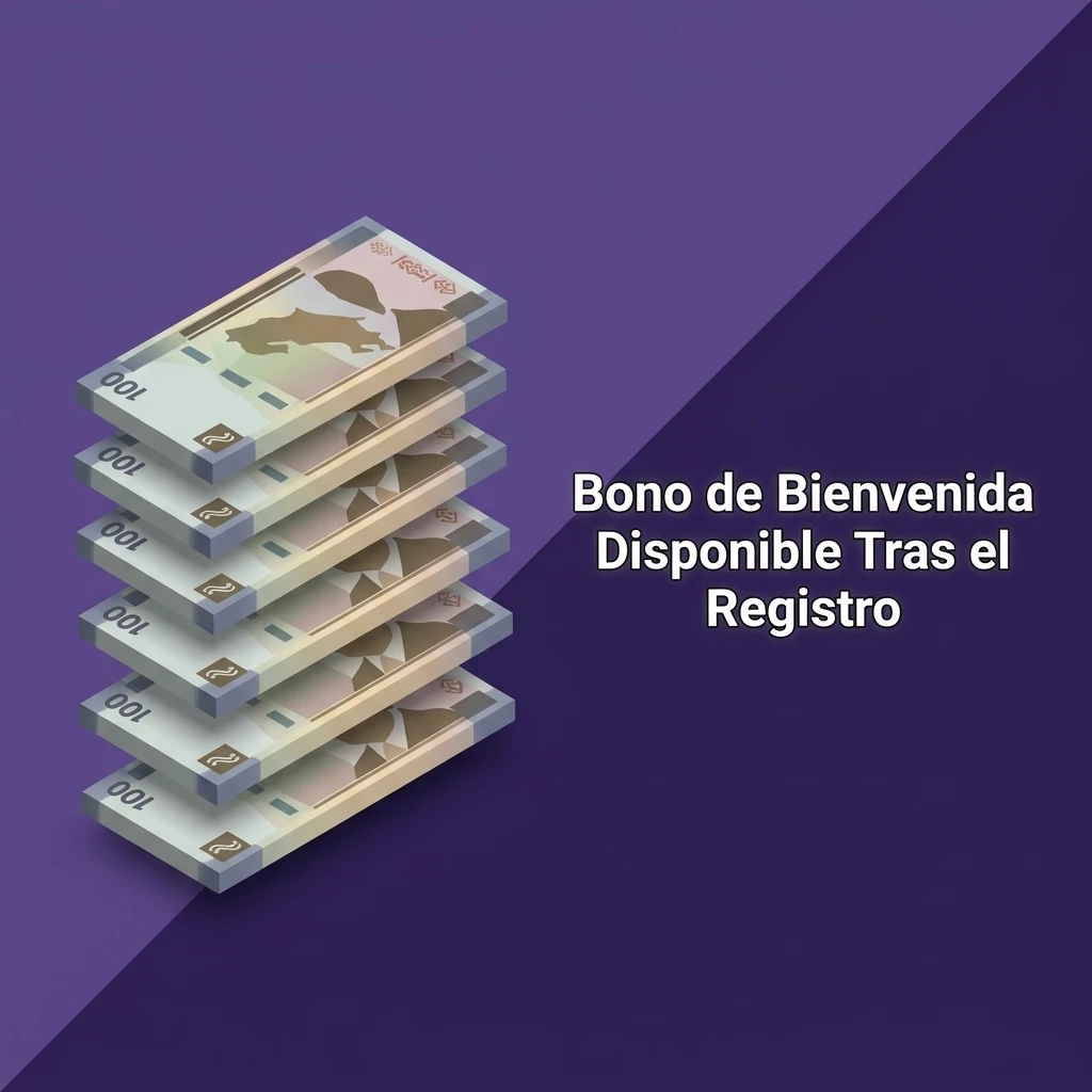 Bono de bienvenida 100% en primer depósito hasta $1,200 disponible tras registro en la plataforma