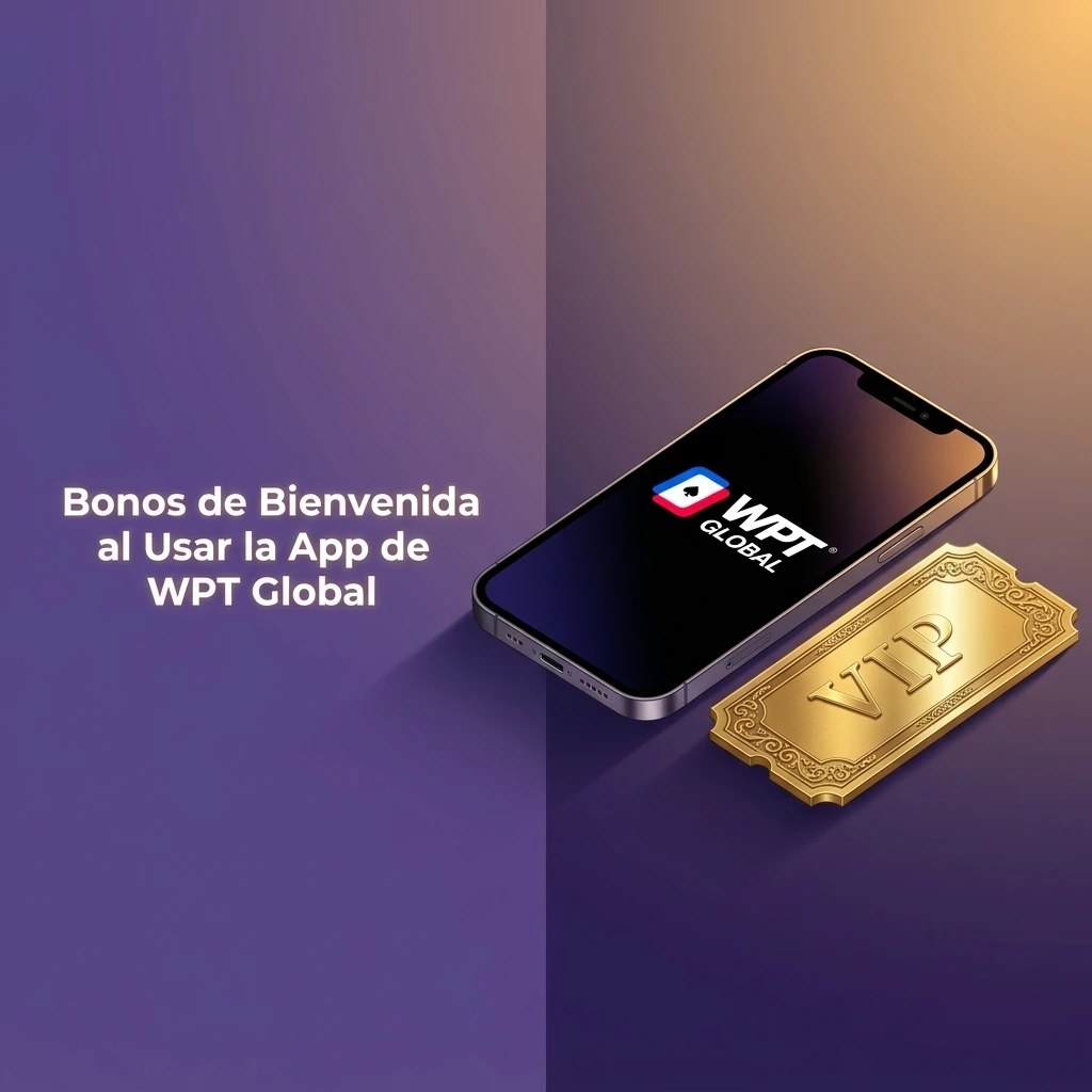 Bonos de bienvenida en la app de WPT Global: 100% hasta $1,200 en tu primer depósito para casino