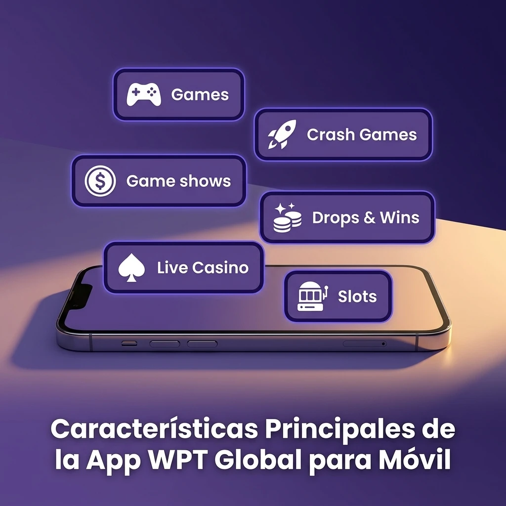 App WPT Global móvil con casino en vivo, apuestas deportivas y bono de bienvenida del 100% hasta $1,200