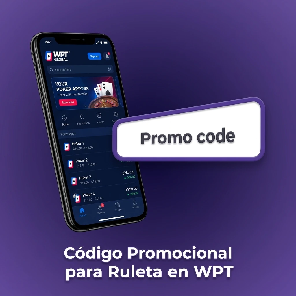 Código promocional para ruleta en WPT con beneficios de giros adicionales, bonos y descuentos en apuestas