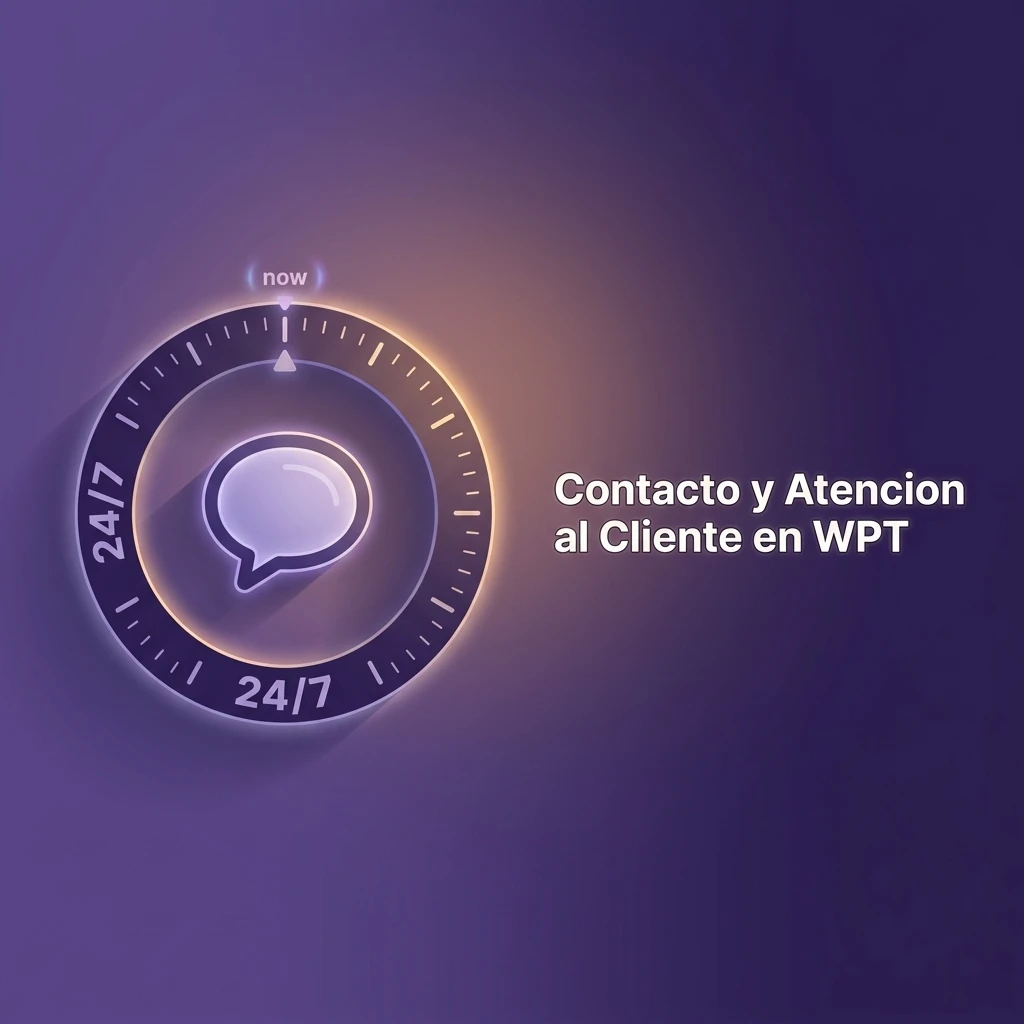 Soporte al cliente WPT disponible 24/7 en español con chat en vivo, correo y centro de ayuda para Costa Rica