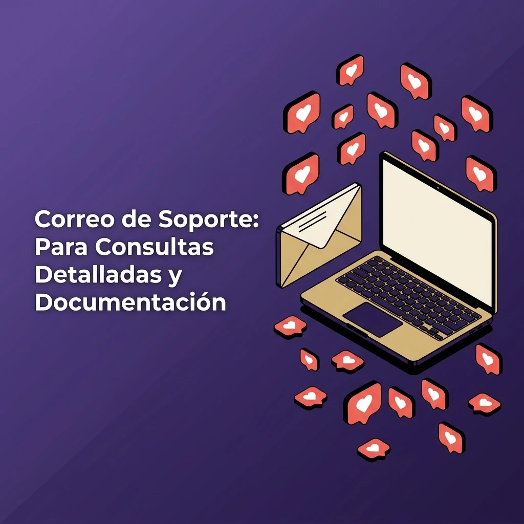 Correo de soporte WPT para consultas con documentos, reclamos y verificaciones, con respuesta en 24 a 48 horas hábiles.