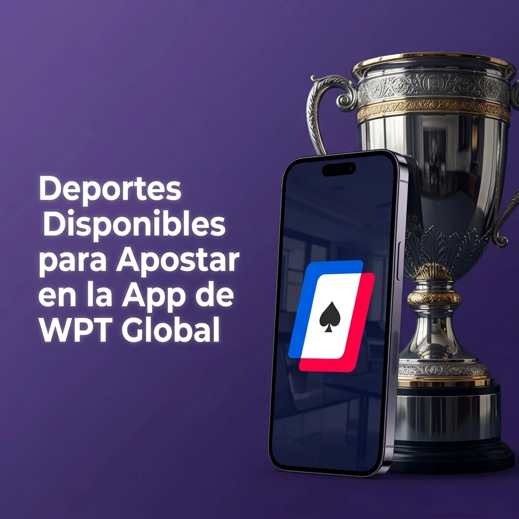 Deportes disponibles para apostar en la app de WPT Global: fútbol, baloncesto, tenis, eSports y más.