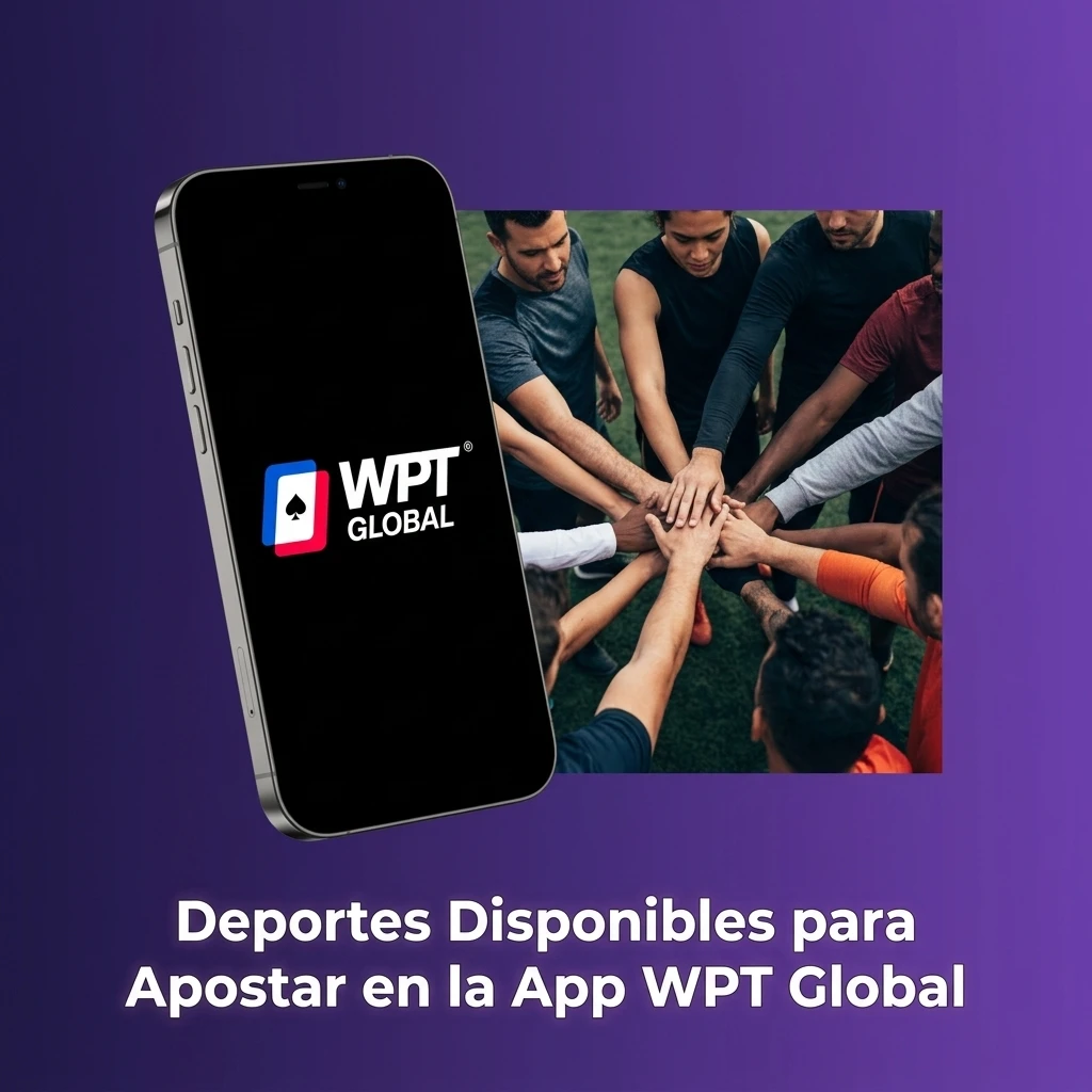 Deportes disponibles para apostar en WPT Global: fútbol, baloncesto, tenis, béisbol, MMA, NFL y más.