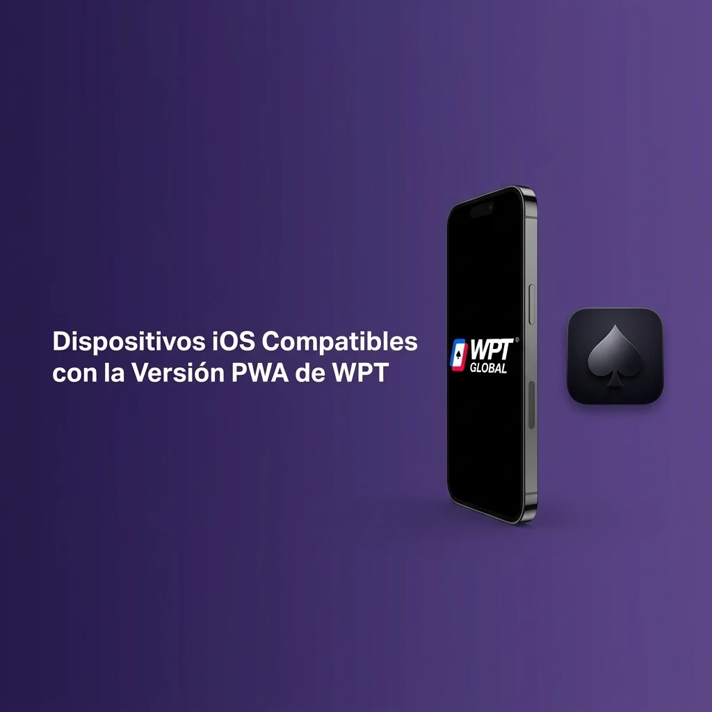Dispositivos iOS compatibles con PWA de WPT: iPhone SE, 12, 13, 14, 15 e iPad con iOS 13 o superior