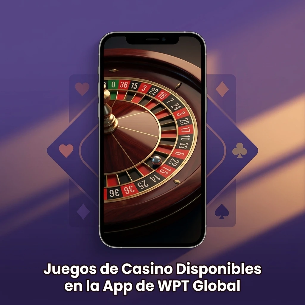 Juegos de casino en la app WPT Global: slots, ruleta, blackjack en vivo, baccarat y más desde móvil