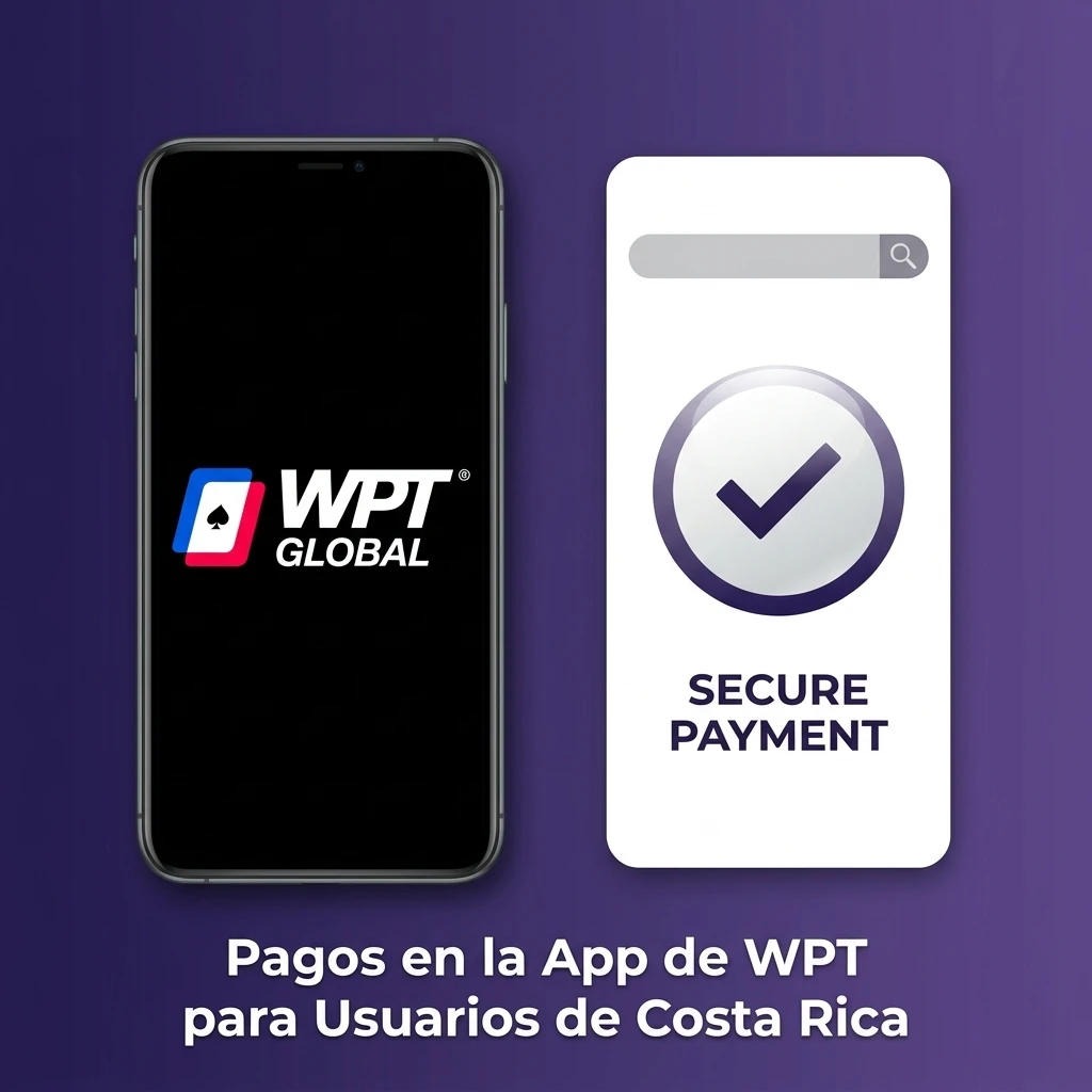 Métodos de pago en la app WPT para Costa Rica: Visa, Mastercard, Bitcoin, Ethereum y USDT desde $10