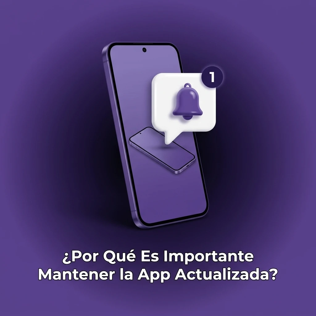 Actualizar la app garantiza seguridad, mejor rendimiento y acceso a nuevas funciones y promociones en la plataforma.