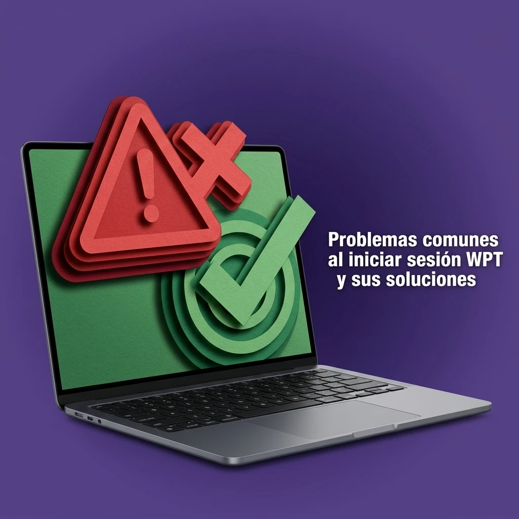 Tabla con problemas comunes al iniciar sesión en WPT y sus soluciones recomendadas para cada caso