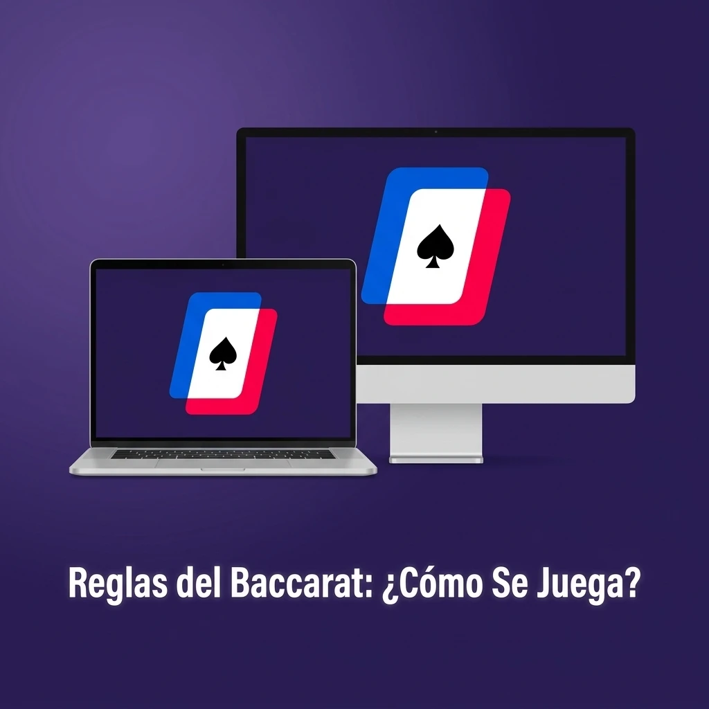 Reglas del Baccarat: jugador y banco reciben cartas, ganando quien más se acerque a 9 puntos.
