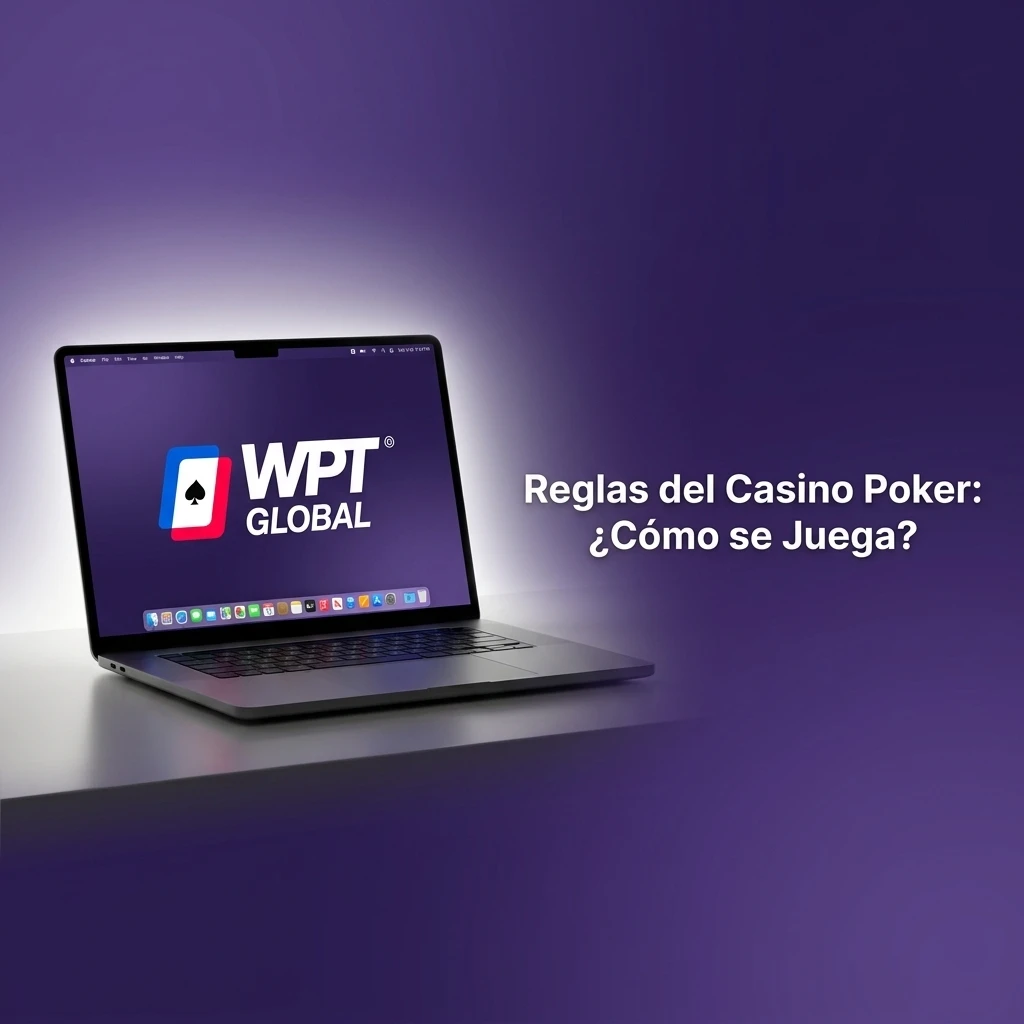 Jugador enfrentando a la banca en Casino Poker con cartas y fichas sobre la mesa de juego