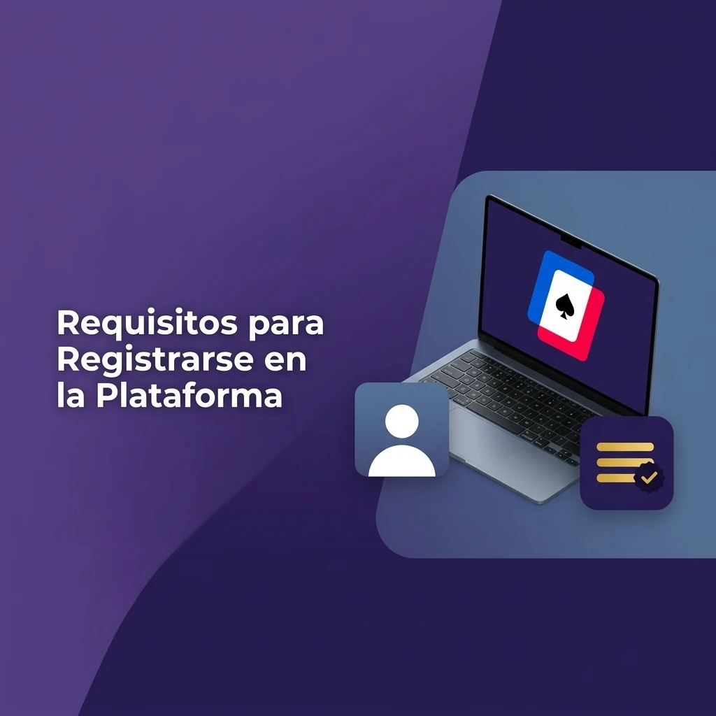 Requisitos para registrarse en la plataforma: edad mínima, identidad verificada y residencia permitida.
