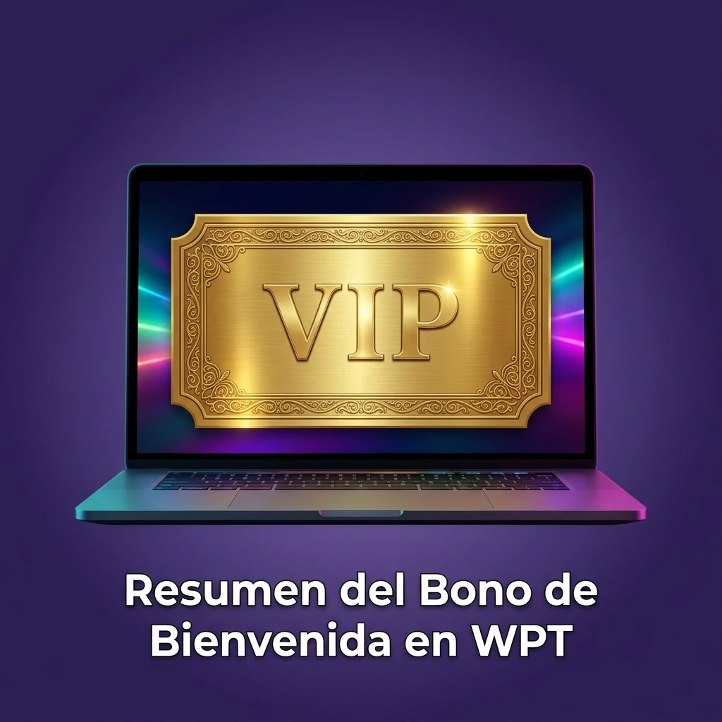 Tabla resumen del bono de bienvenida WPT: 100% hasta $1,200, con requisitos de apuesta y depósito mínimo por confirmar